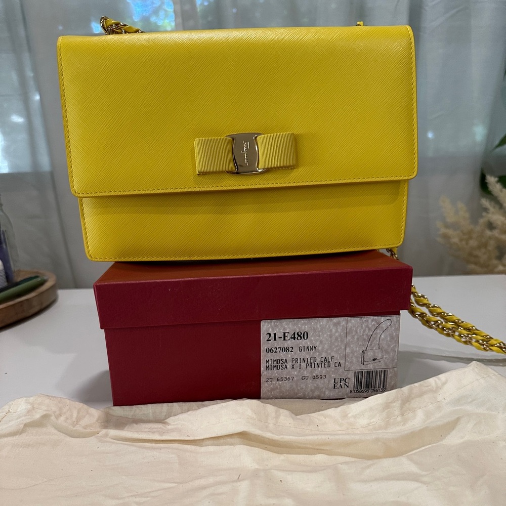 Salvatore Ferragamo Yellow Ginny Mimosa Bag